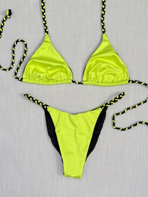 Neon Yellow Braided Bikini