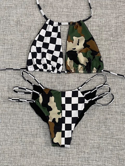 Checker/Camo Bikini