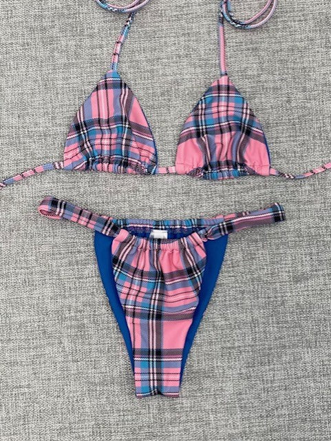 Pink Plaid Bikini