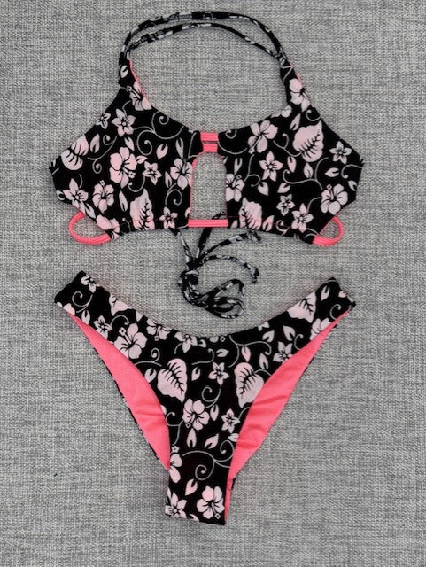 Retro Hawaiian & Coral Bikini