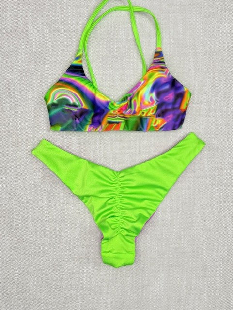Neon Swirl Bikini
